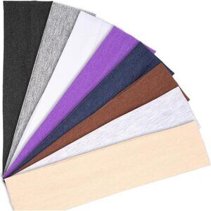 Headbands for Women, 8 PCS Elastic Head Bands for Women's Hair, Premium Workout